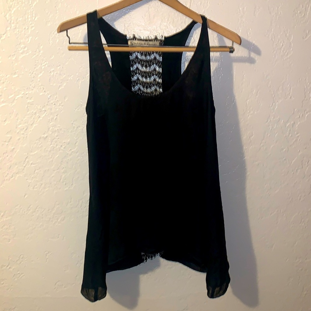 Graham & Spencer Black Silk Tank Top